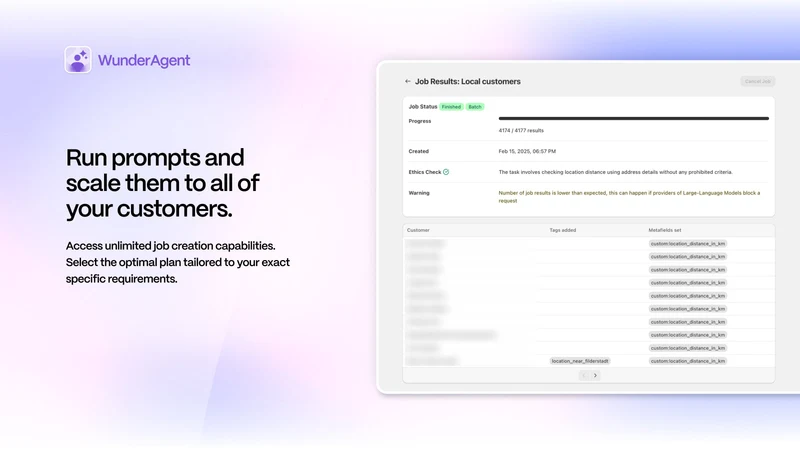 WunderAgent: AI Customer Tags