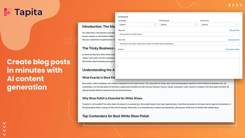 Tapita SEO AI Blog Builder