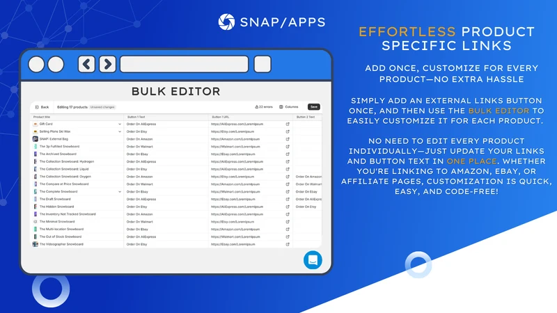 Snap: External Links Button