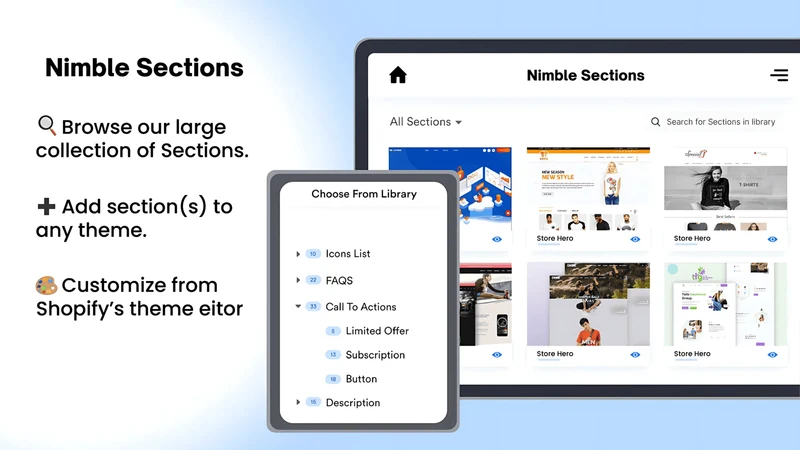 Nimble Sections