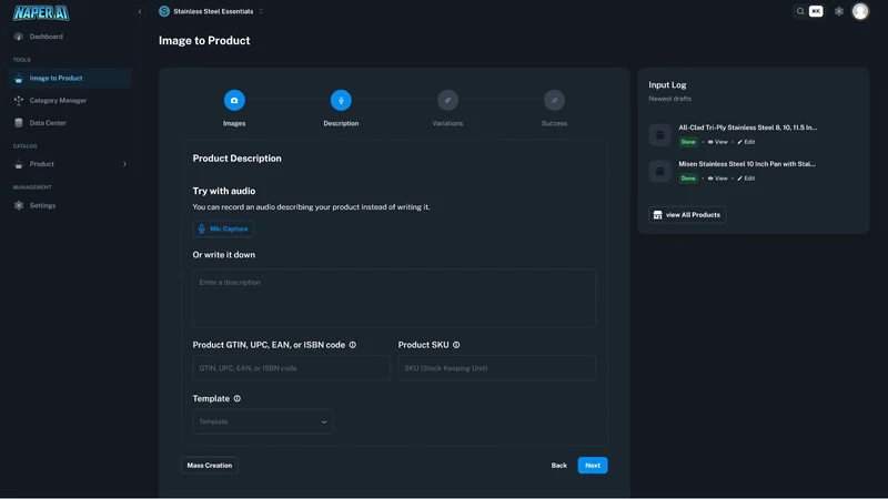 Naper AI SEO Catalog Optimizer