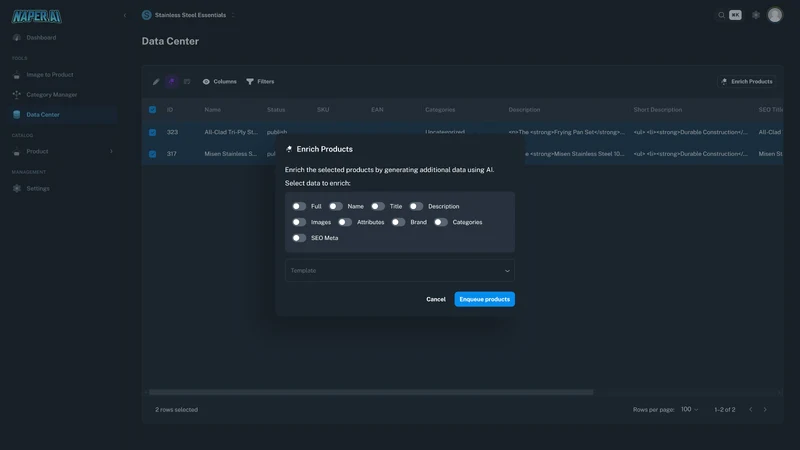 Naper AI SEO Catalog Optimizer