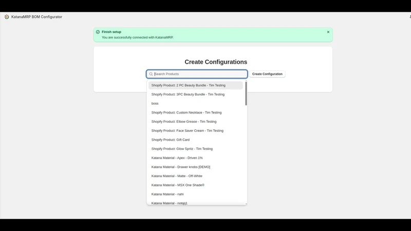 Katana BOM Configurator