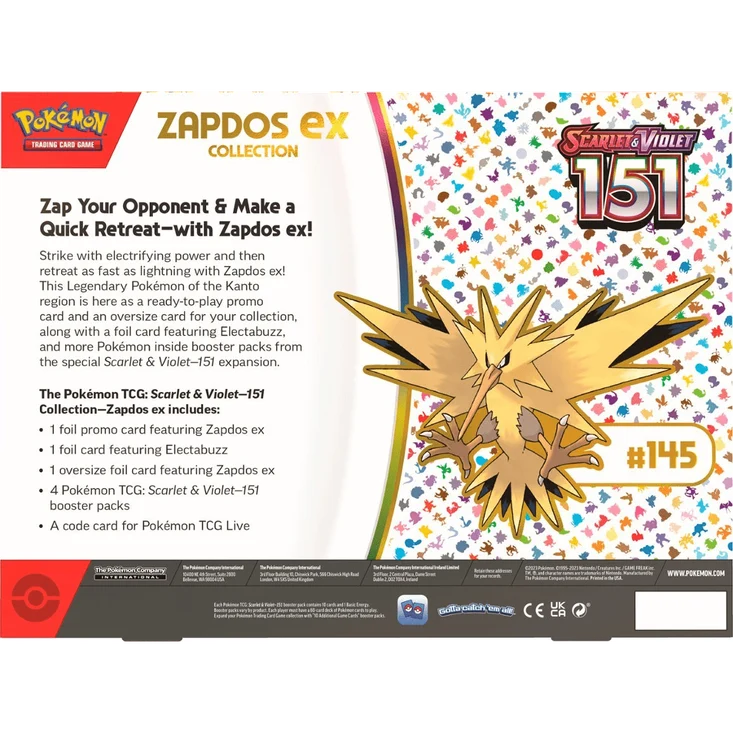 Caja Zapdos ex Pokémon 151