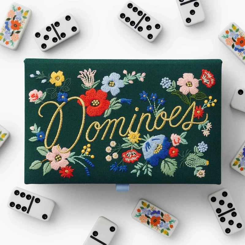 Estuche con juego de Dominó Strawberry Fields - Rifle Paper Co.