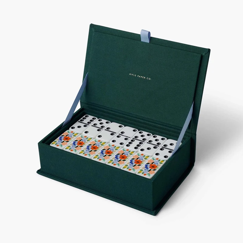 Estuche con juego de Dominó Strawberry Fields - Rifle Paper Co.