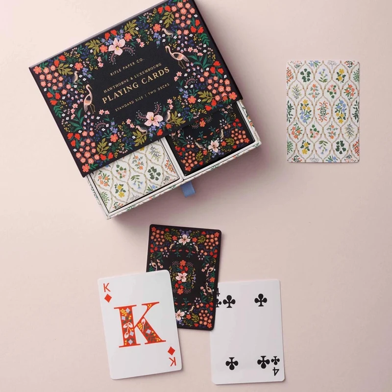 Estuche con 2 barajas de cartas Luxembourg - Rifle Paper