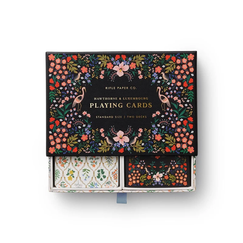Estuche con 2 barajas de cartas Luxembourg - Rifle Paper