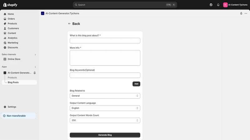 AI Content Generator:Tychons