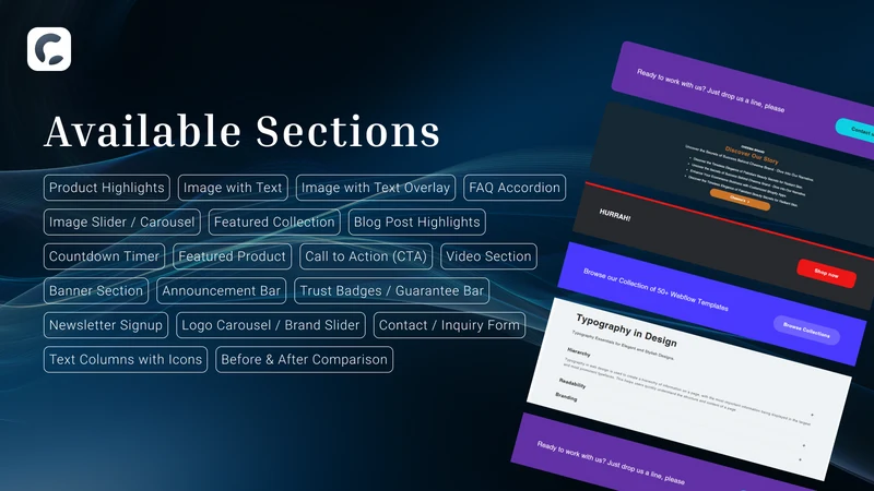 Universal Theme Sections