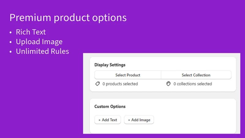 Custom Fields Product Options