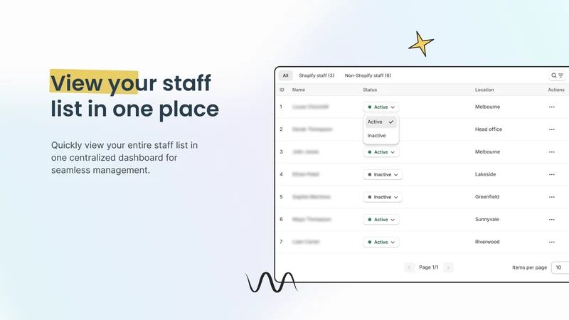 S POS: Staff Time Tracking