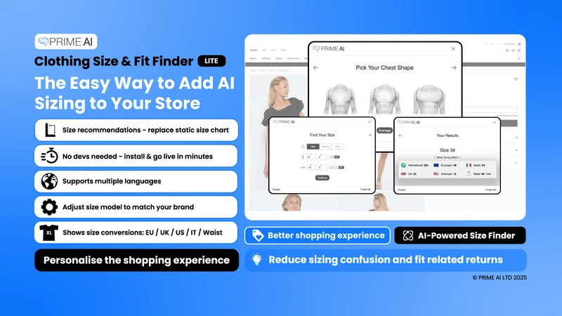 Prime AI Clothing Size Finder