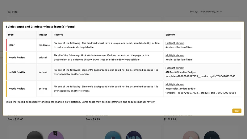 Onclick Accessibility