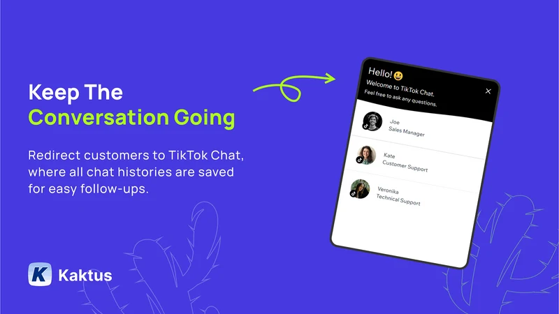 K: TikTok Chat Button
