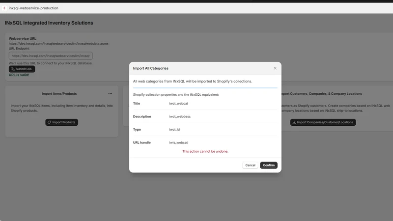 INxSQL API Connector