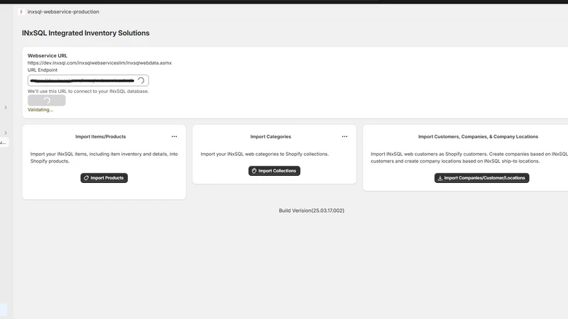 INxSQL API Connector
