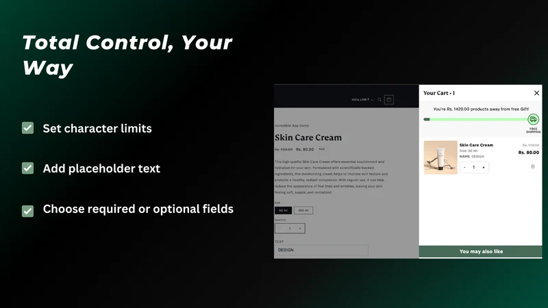 Oxify Product Options, Variant
