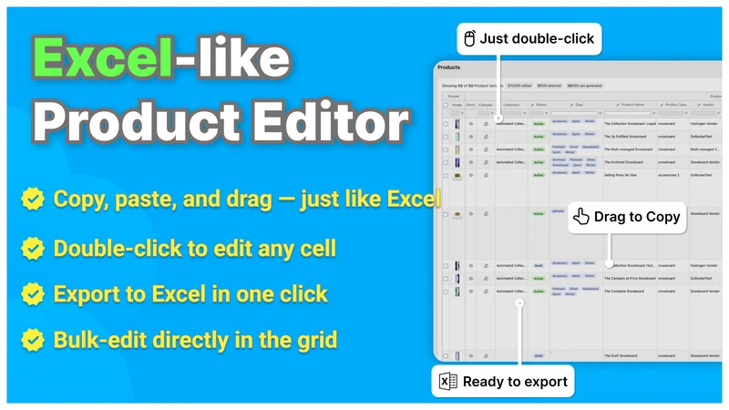 GoRocket: Excel Product Editor