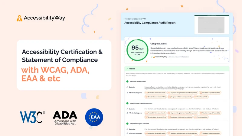 Accessibility Way ADA WCAG EAA