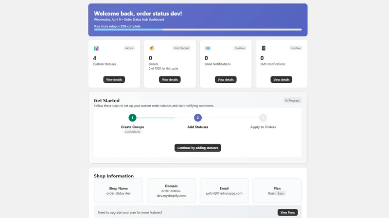Apptomize: Order Status Pro