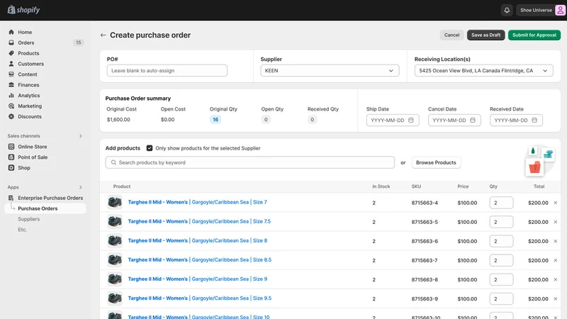 Hyperspace Purchase Orders