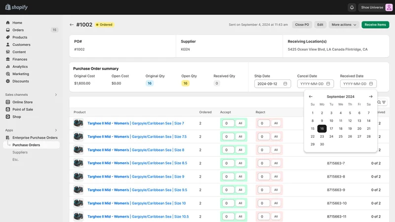 Hyperspace Purchase Orders