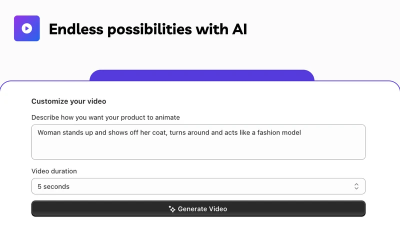 Animate Product AI: Videos
