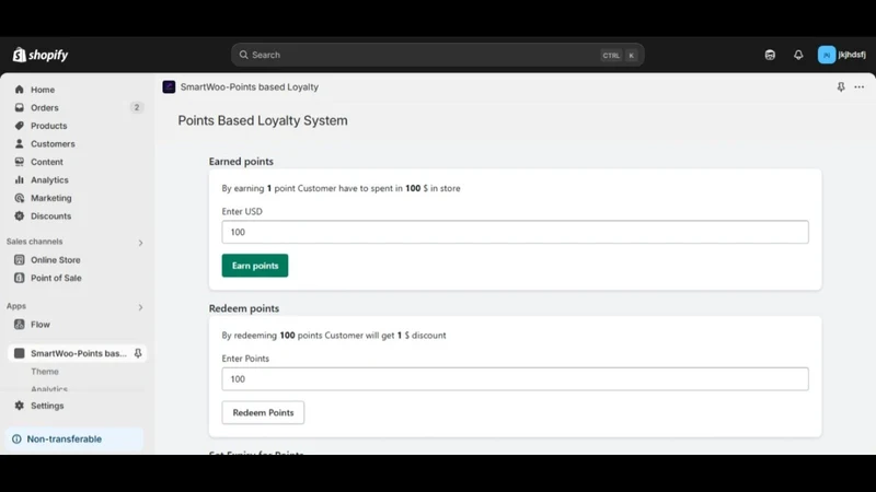 SmartWoo‑Points based Loyalty