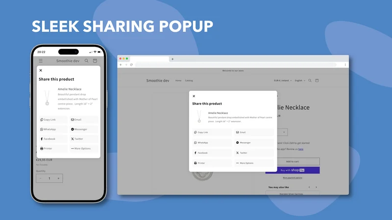 Sleek Social Sharing