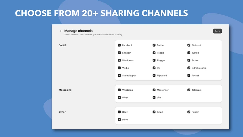 Sleek Social Sharing