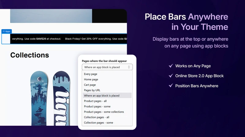 Sleek Announcement Bar & Timer