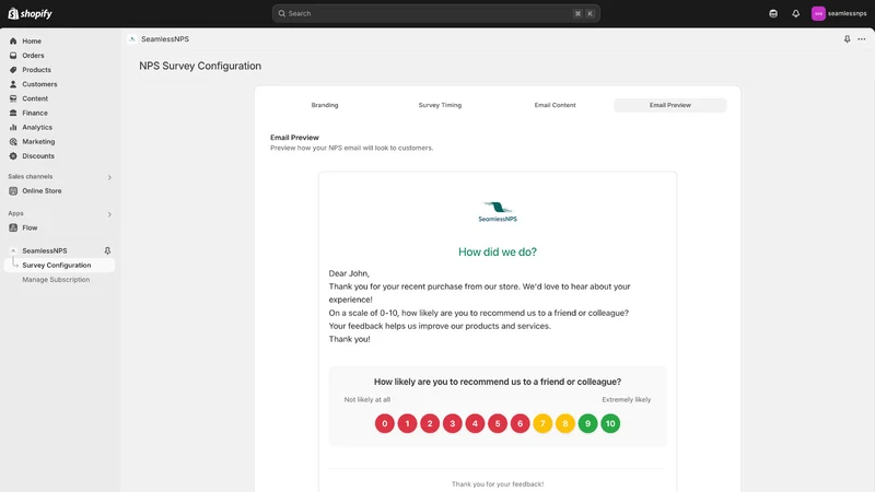 SeamlessNPS: Customer Loyality