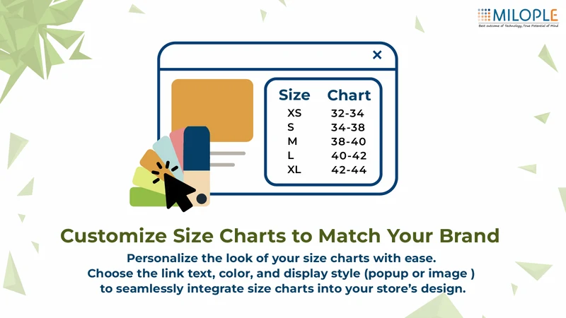 Milople Size Chart