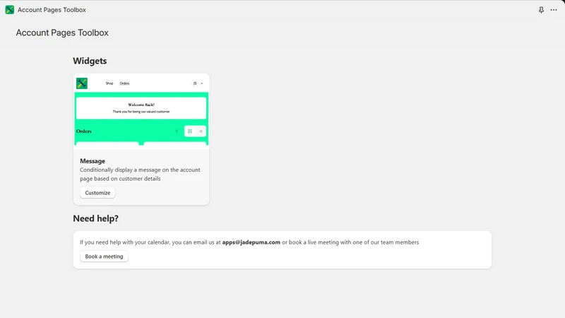 Customer Accounts Toolbox