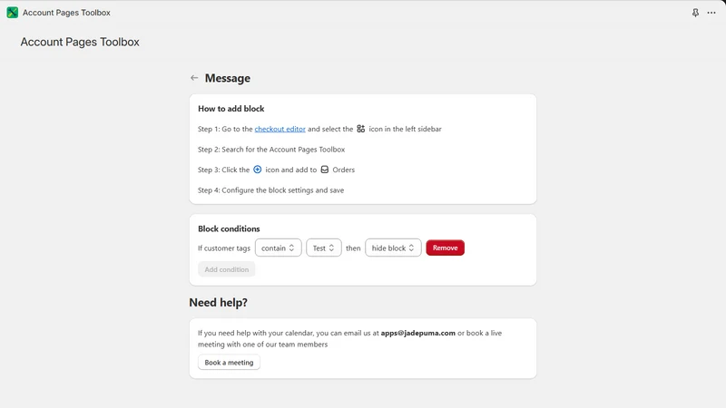 Customer Accounts Toolbox