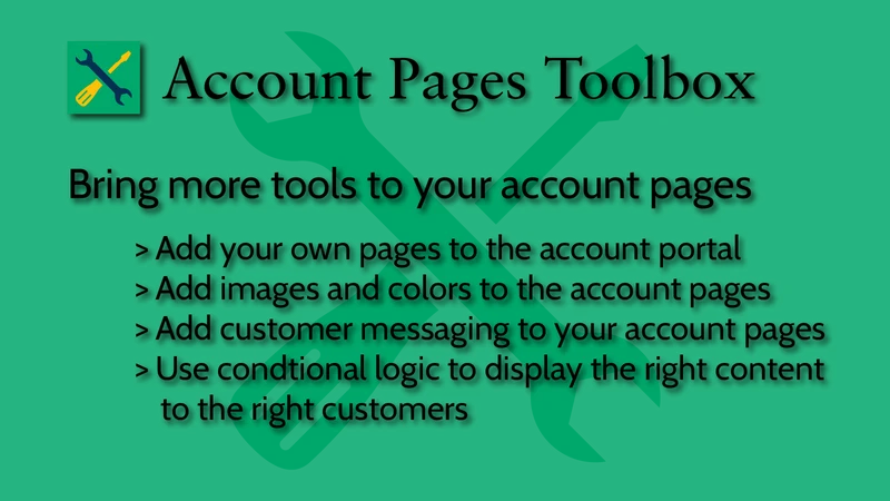 Customer Accounts Toolbox