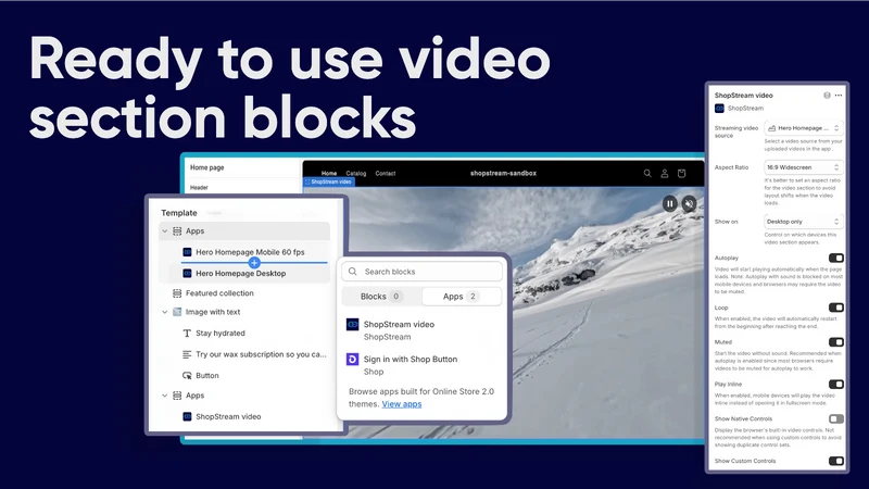 ShopStream ‑ 4K video player