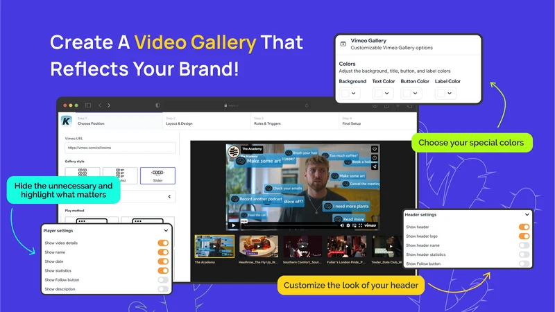 K: Vimeo Video Gallery