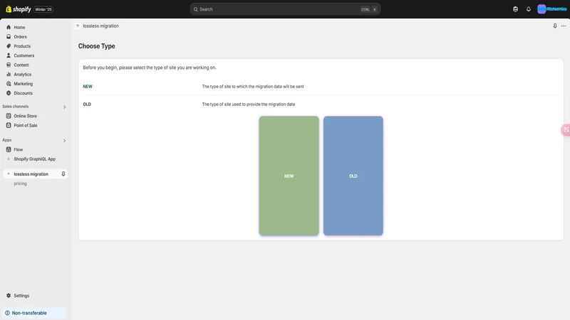 Shopfy Migrate: Store to Store