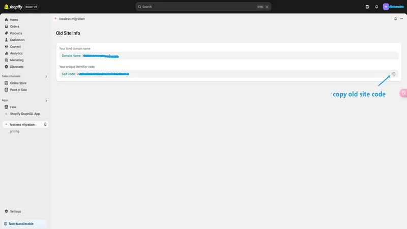 Shopfy Migrate: Store to Store