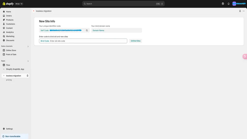 Shopfy Migrate: Store to Store
