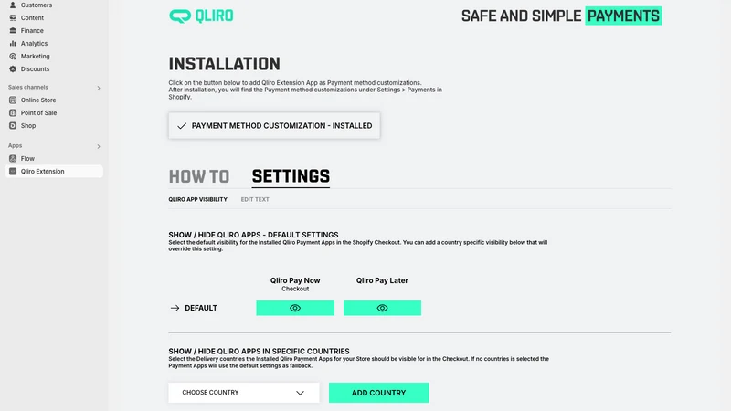Qliro Extension