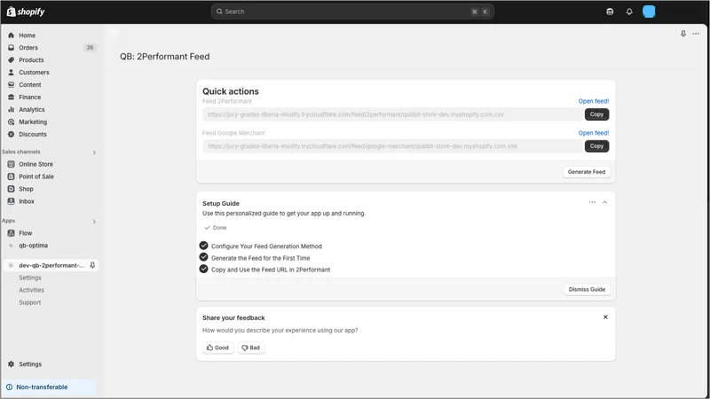 QB 2Performant Feed
