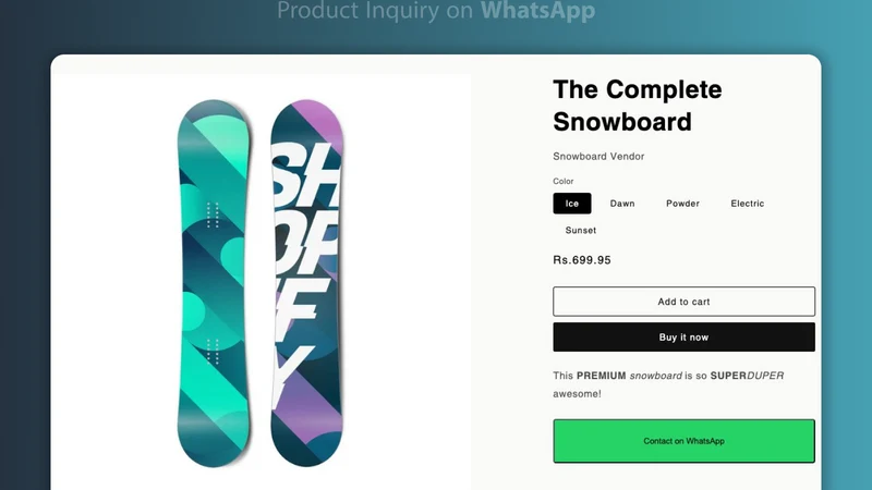 Product Inquiry on WhatsApp