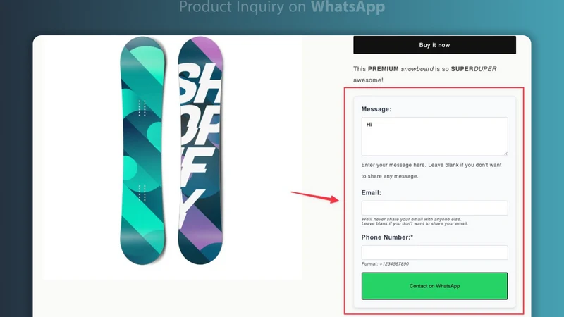 Product Inquiry on WhatsApp