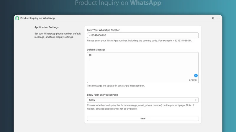 Product Inquiry on WhatsApp