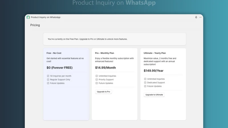 Product Inquiry on WhatsApp
