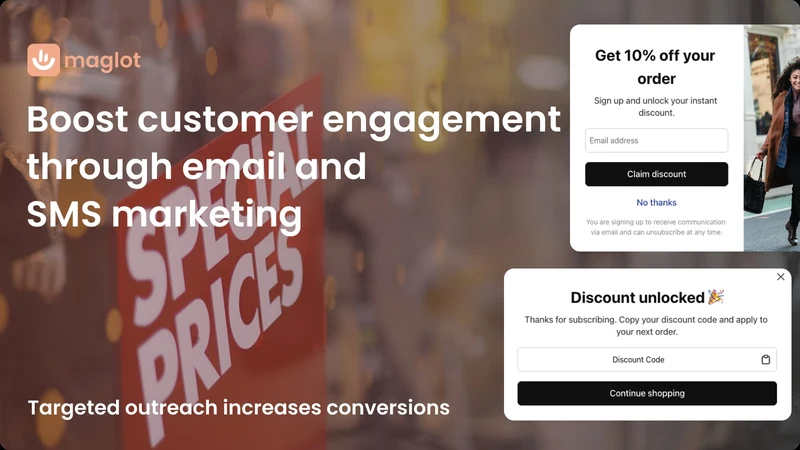 Maglot Pop Ups, Email Popups