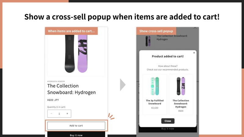 UR:Cart Add Popup Cross Sell